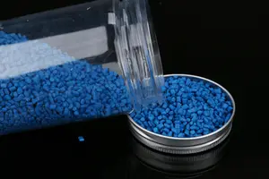 थोक अनुकूलित प्राकृतिक कच्चे माल नीले छर्रों रंग पीपी पीई प्लास्टिक Masterbatch के लिए प्लास्टिक इंजेक्शन
