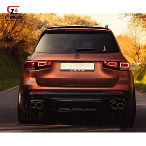 PP matériel AMG45 style voiture arrière diffuseur lèvre Kits silencieux échappement pour Benz GLB classe GLB200 GLB180 GLB250 2020-2022 voiture Bodykit - Product Image 5