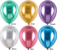Ballon décoratif en latex écologique de 12 pouces, chromé, argenté et doré, pour la fête des Mères, à suspendre, pour décoration de fête, vente en gros