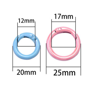 Uv Gegalvaniseerd Kleurrijk Origineel Ontwerp Ronde Veersluiting Ab Kleurenring Diy Sieraden Accessoires Legering Connector Sleutelhanger - Product Image 3