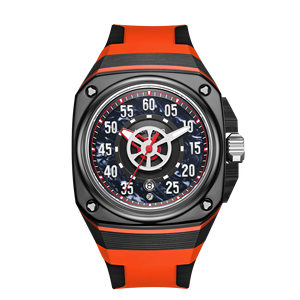Reloj Mecánico para Hombre HANBORO Serie Ojo del Diablo, Caja de Acero Inoxidable, Correa de Cuero Vacuno, Esfera de Cristal, Manecillas Grandes Luminosas, <span class=keywords><strong>5BAR</strong></span> - Product Image 2