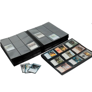 Thẻ giao dịch 9 túi chất kết dính thẻ bảo vệ chất kết dính Bộ sưu tập thẻ trò chơi Album chất kết dính thẻ da đầy màu sắc - Product Image 2