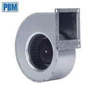 Ventilateur centrifuge à entrée unique sans balais PBM EC-DC 48VDC sur pied, pales en acier inoxydable, boîtier de 133 mm, 525 Pa, pour ventilation