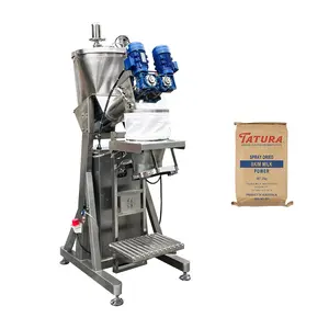 Macchina imballatrice semiautomatica della polvere del latte della farina della proteina del riempitore della coclea dell'insaccamento di vendita della fabbrica 25kg