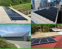 Système de montage de panneaux solaires sur rail en aluminium CE, fabriqué sur mesure, pour toit en métal trapézoïdal, installation photovoltaïque commerciale