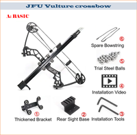 JFU Vulture Crossbow Nouveau modèle de fusil de précision à billes d'acier réglable haute précision 50 coups avec lunette et loupe pour le tir en extérieur (Adultes)