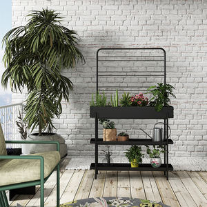 Soporte Alto de Metal para Macetas, Organizador de <span class=keywords><strong>Plantas</strong></span> de 3 Niveles para Interiores/Exteriores, Estante de Almacenamiento con Estante Colgante para Uso en el Jardín - Product Image 2