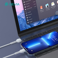Câble de charge USB 3.2 blanc de 1 mètre pour iPhone, charge rapide 2.1A, téléphone portable, matériau PVC, certifié CE ROHS