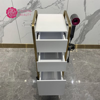 Chariot de rangement pour salon de coiffure Yicheng, vente en gros, chariot à roulettes en plastique pour salon de coiffure, chariot de rangement pas cher pour salons de coiffure