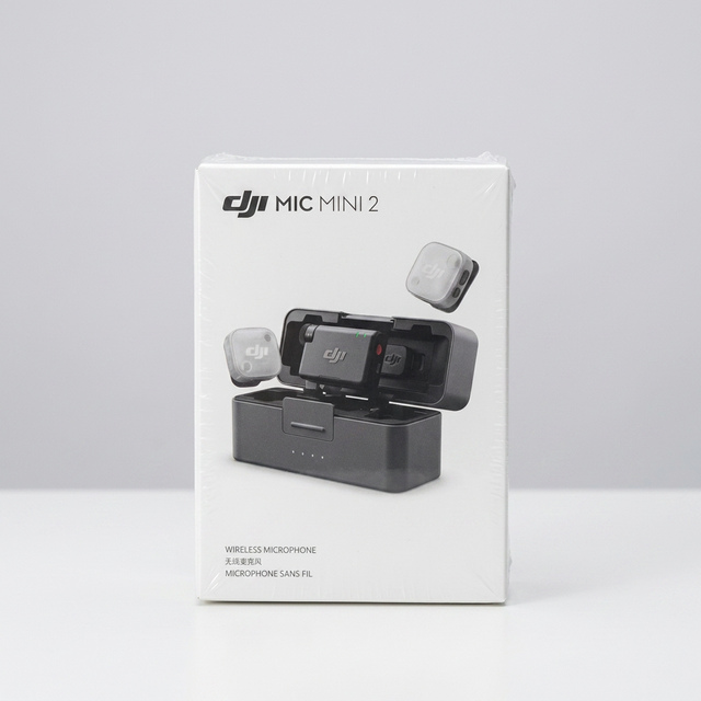 DJI Mic Mini 2 Wireless Mic (2 TX + 1 RX + Charging Case) for 5.2 250m Range Compatible IPhone/Android Camera 8H Battery