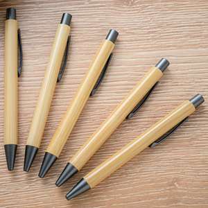 Stylos en bambou promotionnels pas chers, stylos à bille écologiques, stylos en bois naturel, stylos à logo, cadeaux de bienvenue, sérigraphie - Product Image 3