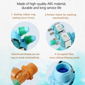 Washing Machine Inlet Valve 3/4 In Water <b>Control</b> For Samsung DC12V Replacement Part Number WV81435 - Product Image 2