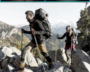 IRONDONKEY Bastón de escalada Plegable Telescópico Tácticas de senderismo al aire libre Bastón de <span class=keywords><strong>autodefensa</strong></span> Bastón - Product Image 4