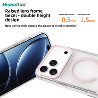 Protection magnétique transparente en TPU et PC, résistante aux rayures, écologique, avec logo personnalisé pour iPhone 17 Pro Max