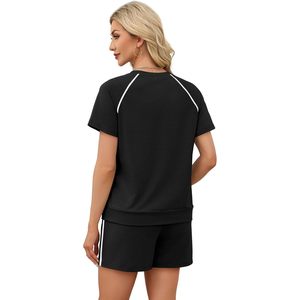 Conjunto Deportivo de Verano para Mujer, Manga Corta, Transpirable, Informal, para Descansar, Conjuntos Combinados para Vacaciones en el Aeropuerto, Ropa de Moda - Product Image 5