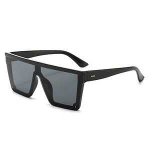 Fashion Oversized <b>Square</b> Protection Unisex <b>Sunglasses</b> OEM Logo Mirror Lenses - Product Image 2