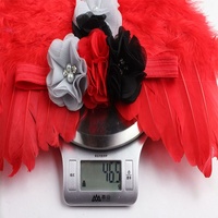Nouveauté : Ensemble d'ailes d'ange en plumes pour bébé avec bandeau fleuri