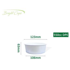 Cuenco de papel PE doble liso de 550cc ecológico de calidad alimentaria, envasado de alimentos, ensaladera de papel de cartón desechable, Filipinas - Product Image 2