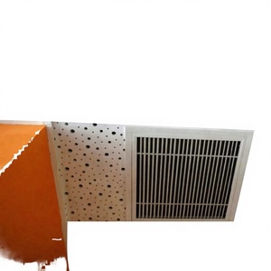 Panneau acoustique moderne en plaque de plâtre perforée avec trous microporeux et surface en papier pour l'absorption acoustique - Product Image 1