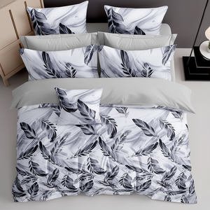 Ensemble de housse de couette en coton imprimé pour lit queen size, 2 places, 3 pièces, 200TC, respirant, écologique - Product Image 1