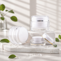 Pot de soin de la peau à double paroi 30ml 50ml 100ml Pots de crème pour le visage en plastique pour crème hydratante Beurre corporel Essence de crème