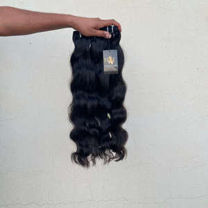 Paquetes de cabello a granel templo indio, proveedores de cabello crudo sin procesar de proveedores de cabello virgen crudo de un solo donante - Product Image 1