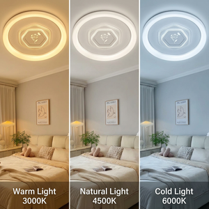 Plafonnier LED moderne motif rose pour salon et chambre élégants, intensité réglable, directement de l'usine de Zhongshan, achat en gros - Product Image 3