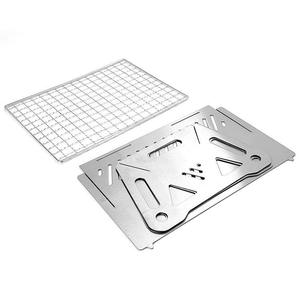 حرق الأخشاب للطي مع موقد شواء محمول من الفولاذ المقاوم للصدأ للتنزه والتنزه - Product Image 2