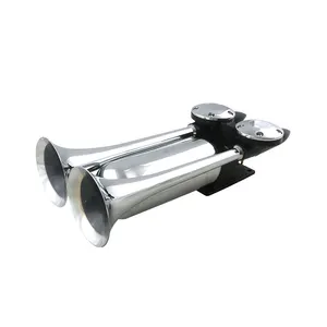 ชุดแตร<span class=keywords><strong>ลม</strong></span>เดี่ยว 12V/24V 110-120dB <span class=keywords><strong>แตร</strong></span>ไฟฟ้าโครเมียม/สแตนเลสสำหรับรถบรรทุก เรือ <span class=keywords><strong>รถ</strong></span>ไฟ และเรือเดินทะเล - Product Image 1