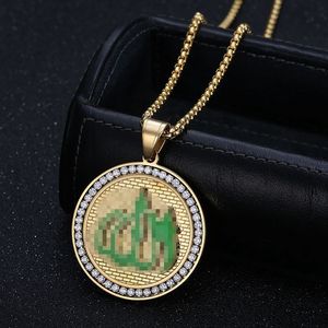 Diamond Pendant Necklace With Round Brilliant <b>Cut</b> Side <b>Stones</b> Unisex Everyday Wear - Product Image 1