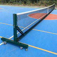 Red de Pickleball con Estructura de Postes con Ruedas, de Instalación Rápida, Personalizable, Duradera, de Tubo Galvanizado, para Interiores y Exteriores