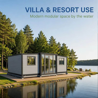 Maison préfabriquée moderne de type conteneur, mobile et extensible, pour usage résidentiel, fournie directement par l'usine