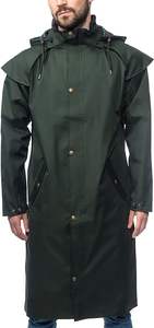 <span class=keywords><strong>Chubasquero</strong></span> impermeable para <span class=keywords><strong>hombre</strong></span>, poncho de lluvia reutilizable para excursionistas con capucha, Chaqueta larga múltiple, exterior urbano - Product Image 5