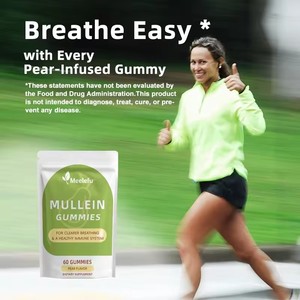 Suplemen Permen Kunyah Mullein Label Pribadi OEM dengan <span class=keywords><strong>Bromelain</strong></span>, Ashwagandha, dan <span class=keywords><strong>Quercetin</strong></span> Mendukung Kesehatan Sistem Pernapasan - Product Image 4