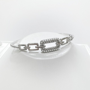 Custom plata 925 sterling <b>Silver</b> minimalist party <b>bracelet</b> fine korean gold plated chunky vintage pearl fashion <b>bangle</b> <b>bracelets</b> - Product Image 5