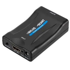 <span class=keywords><strong>Adaptateur</strong></span> de convertisseur audio vidéo haut de gamme 1080P <span class=keywords><strong>HDMI</strong></span> <span class=keywords><strong>vers</strong></span> SCART Plug and Play avec USB - Product Image 1