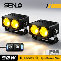 Nouveau phare 2026 à double couleur, éclairage automatique 12V, nouveaux phares LED pour voitures, projecteur LED Senlo Baja, feu antibrouillard Auxbeam