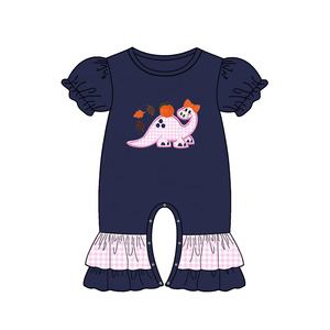 Vêtements pour enfants avec volants de service OEM personnalisé, ensemble de pantalons à clochettes, ensemble avec appliques dinosaures pour filles - Product Image 4