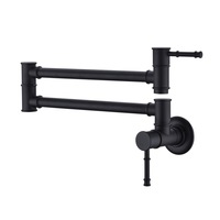 Robinet mural quatre voies en cuivre chromé, moderne et minimaliste, pour eau purifiée à consommation directe, idéal pour cuisinière et évier de cuisine
