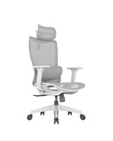 Chaise de bureau ergonomique JOHOOFURNITURE à dossier haut, grise, OEM ODM, pour bureau à domicile, confortable et durable