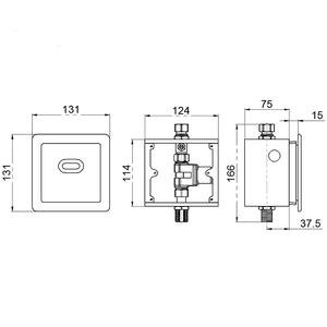 HY-319A CE chứng nhận Brass cảm giác tuôn ra van cảm biến touchless BồN TiểU flusher tiết kiệm nước cho khách sạn và trung tâm mua sắm - Product Image 2