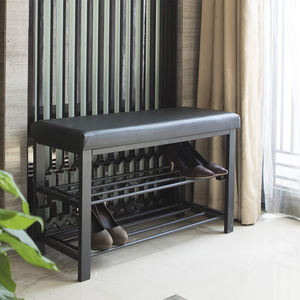 Porte-chaussures en acier inoxydable à 2 couches de haute qualité <span class=keywords><strong>Console</strong></span> moderne banquette en métal pour chambre ou salon meubles de maison - Product Image 1