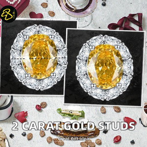 ต่างหูทรงสวยทันสมัย Ruizuan 2 กะรัต ประดับเพชรซิคอนสีเหลือง เงินแท้ สำหรับทุกเพศ เหมาะสำหรับเป็นของขวัญ ขายส่ง - Product Image 2