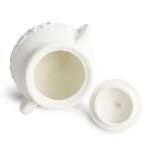 Pot à ail en céramique <span class=keywords><strong>blanche</strong></span>, conteneur en <span class=keywords><strong>terre</strong></span> <span class=keywords><strong>cuite</strong></span>, conservation de l'ail, pot de stockage en argile avec couvercle pour la cuisine, vente en gros - Product Image 4