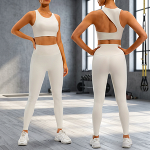 Womens Seamless Sports Bra High Support Push Up High Waist Leggings Workout Yoga <b>Set</b> Breathable Stretch Fitness Activewear Sport - Product Image 3