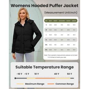 2025 manteaux d'hiver légers pour femmes veste matelassée imperméable avec capuche amovible chaud épaissir couette pour l'hiver - Product Image 6