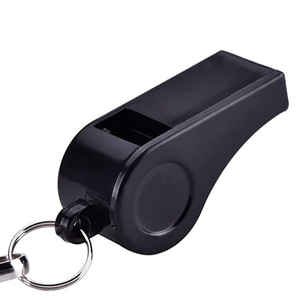 Silbato de cordón negro árbitro negro silbato de plástico Baloncesto Fútbol Voleibol Silbato de tenis para emergencias al aire libre - Product Image 1