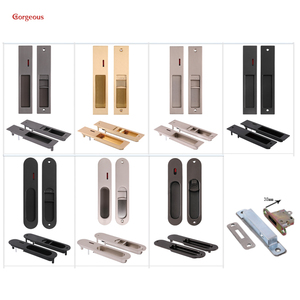 Indicateur de salle de bains, cavité de poche de confidentialité invisible, crochet de loquet double face, poignée de traction de chambre à coucher, <span class=keywords><strong>serrure</strong></span> de porte coulissante en bois - Product Image 5