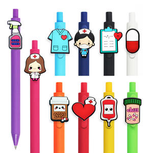 Großhandel Medizinische PVC-Kugelschreiber mit Krankenschwester- und Arzt-Motiven und Anhängern, 0,5 mm Strichbreite für den Krankenhausgebrauch - Product Image 1