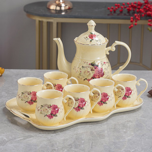 Luxury Gold Rim Afternoon Tea <b>Set</b> European Tea Pot and <b>Cup</b> <b>Set</b> Ceramic Coffee and Tea <b>Set</b> - Product Image 5